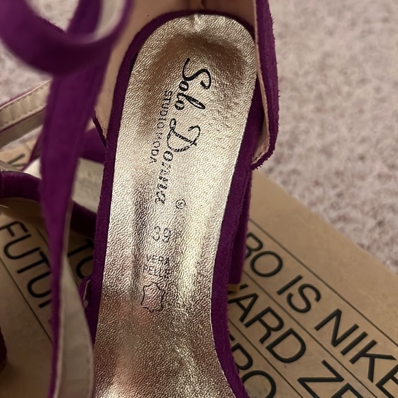 Italian purple leather shoes - Picture 2 of 6